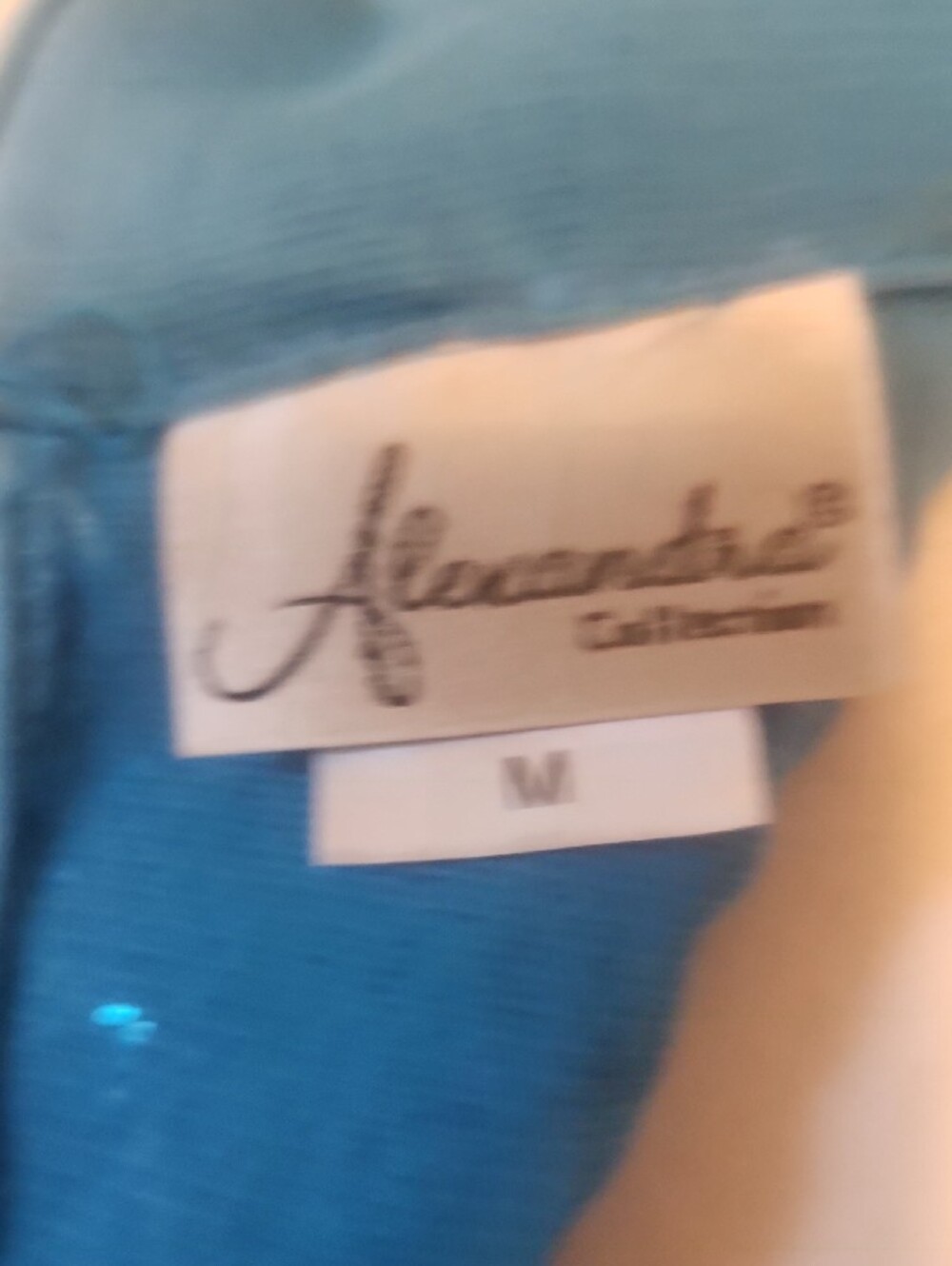 Teal Sequin Halter Top - Picture 4 of 6